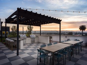Social deck with bbq